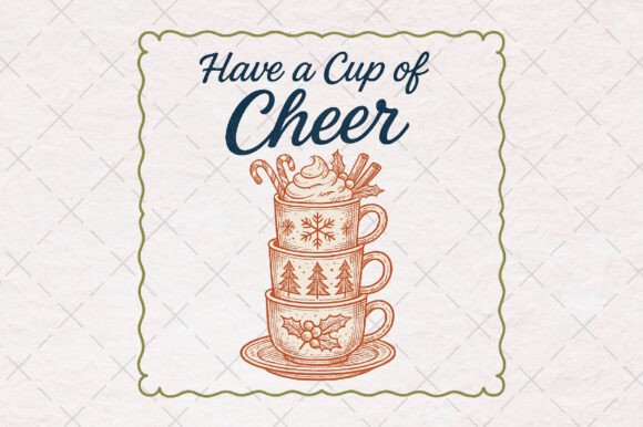 Christmas Cup Frame Hand-drawn PNG Illustrations Review