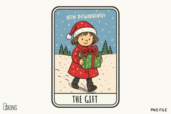 Christmas Gift Taro Card Clipart Png: A Versatile Illustration for Content Creators