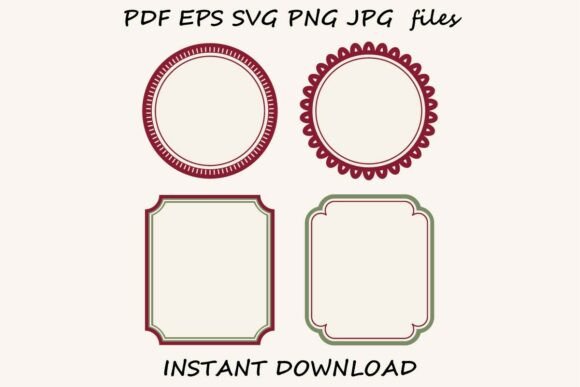 Christmas Label Frames: A Versatile Illustration for Digital Sellers