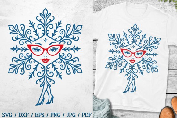 Christmas Snowflake Woman Legs SVG: A Festive Illustration for Seasonal Design Projects
