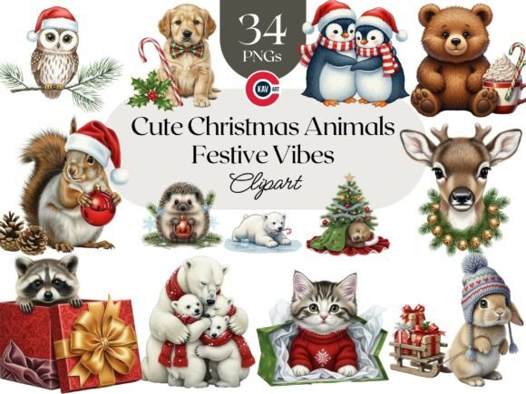 Christmas Woodland Animals Clipart PNG: A Designer’s Review for Seasonal Illustrations