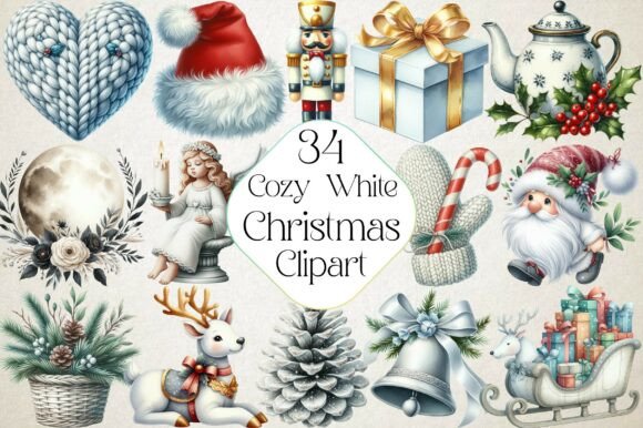 Cozy White Christmas Clipart: A Designer’s Review