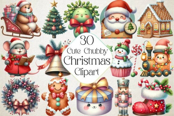 Cute Chubby Christmas Clipart Review