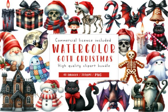 Goth Christmas Clipart: A Designer’s Review for Brand Identity and Illustrations