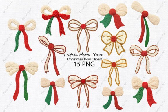 Latch Hook Yarn Christmas Bow Clipart Review