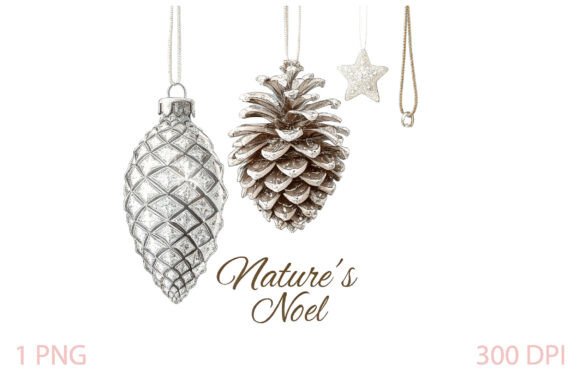 Nature s Noel Christmas Sublimation PNG Illustrations