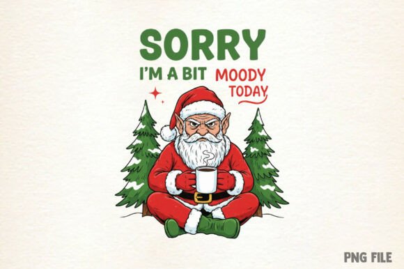 Sadly Sentimental: Sorry Im a Bit Moody Today, Christmas Png in Design Projects