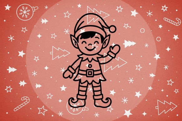 SVG File Christmas Elf Review for Real Embroidery Projects