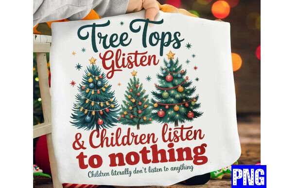 Tree Tops Glisten PNG Christmas Illustrations Review