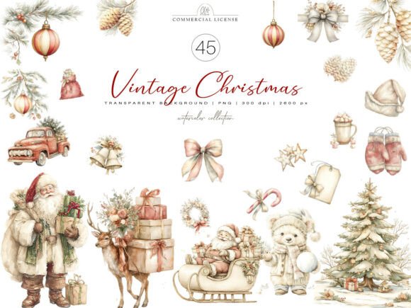 Vintage Christmas Clipart Set Embroidery Review
