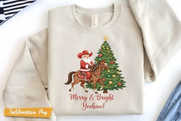 Western Christmas Png, Howdy Santa Png
