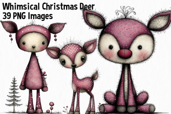 Whimsical Christmas Deer Clipart: A Designer’s Perspective